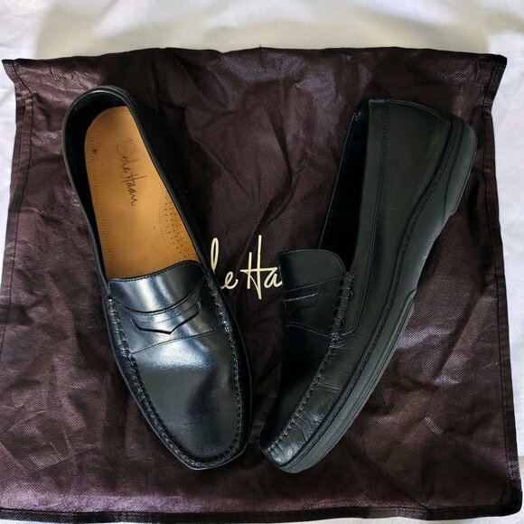 VTG Mens Cole Haan Size 12 Color Black Pinch Cup Penny Loafer main image 7